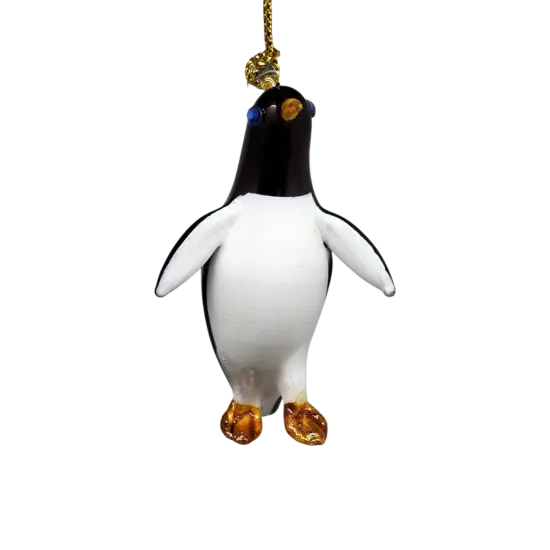 Egyptian Glass Penguin Ornament {4}