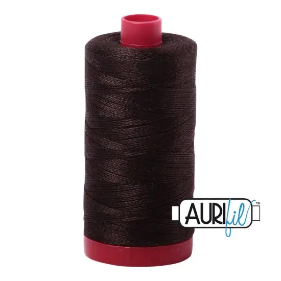 1130 Brown Aurifil Cotton 12 WT Large Spool {1}