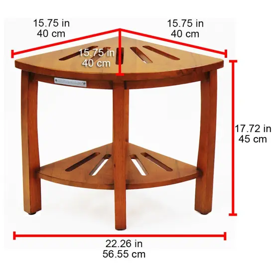 Oceanstar Corner Spa Bench Seat with Storage Shelf. Brown {3}