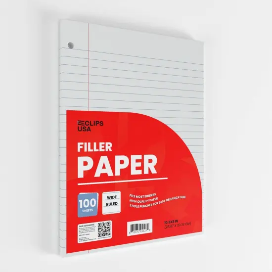 Filler Paper Wide-Ruled White 100 Sheets &ndash; 48 Packs {3}