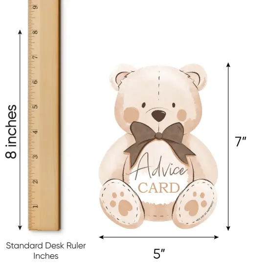 Big Dot of Happiness We Can Bearly Wait - Wish Card Teddy Bear Baby Shower Activities - Shaped Advice Cards Game - Set of 20 {5}