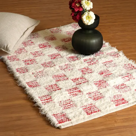 36" x 24" Fringed Cotton-Blend Scatter Rug &ndash; Soft, Durable Accent Mat with Handmade Look Black {6}