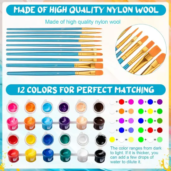 12 Pack Sip and Paint Kit Pre Drawn Canvas {2}