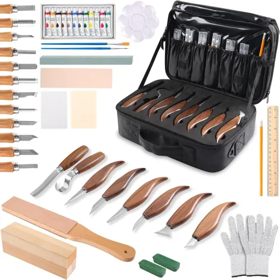 38Pcs Wood Carving Kit for Beginners {1}