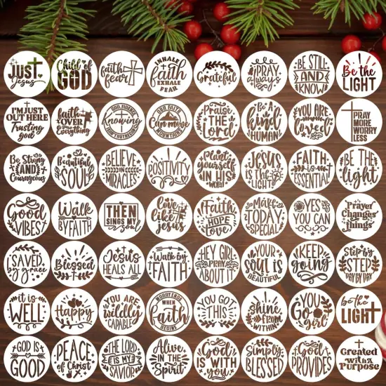 3&rdquo; Reusable Christian Stencils {1}