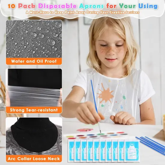 10Pack 8x10 Inch Canvas and Easel Set for Adults {2}