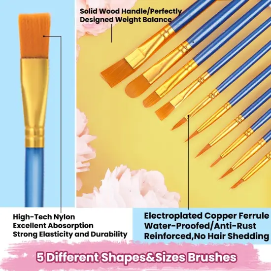 59 Pack Canvas with Easel Set Mini Painting Kit {5}