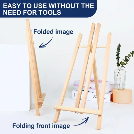 10pcs 17 Inch Tabletop Easels,Wood Easel for Painting {4}