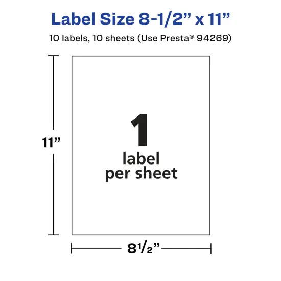 Avery Matte Clear Sticker Paper,8-1/2" x 11" Rectangle {5}