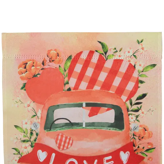 Northlight Love Banner and Vintage Car Garden Flag 12.5" x 18" Red {5}