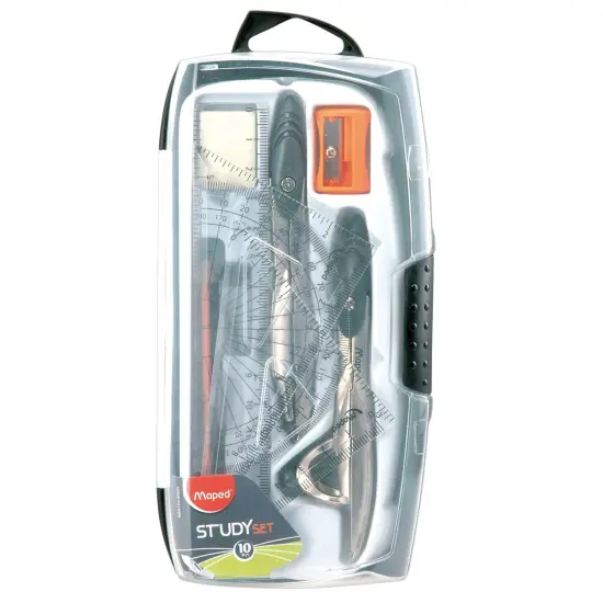 Study Metal Geometry 10 Piece Compass Set {1}