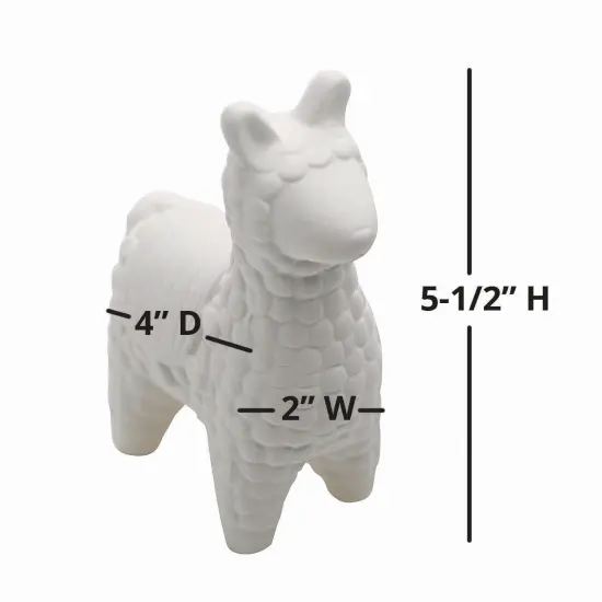 Color-Me&trade; Ceramic Bisque Llama (Pack of 12) {3}