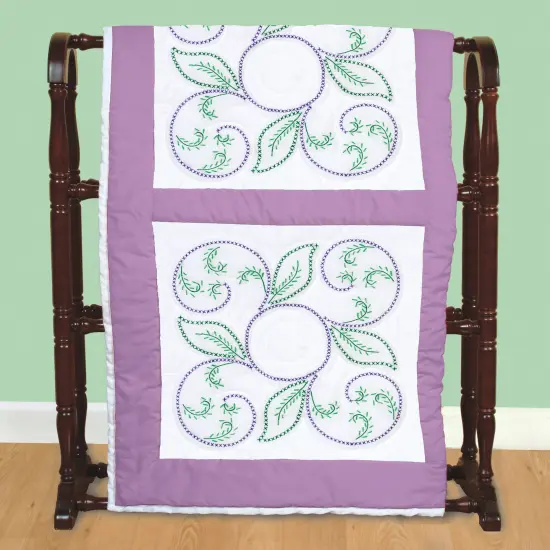 Jack Dempsey Stamped White Quilt Blocks 18"X18" 6/Pkg-Swirls {3}