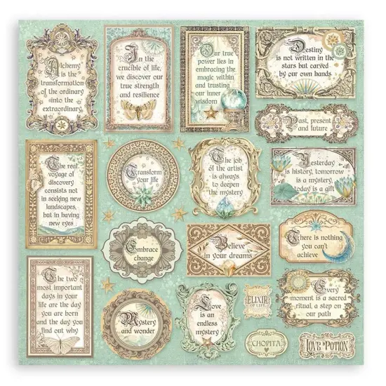 Stamperia Double-Sided Paper Pad 8"X8" 10/Pkg-Fortune {4}