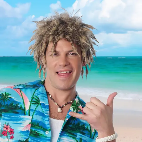 Surfer Adult Dirty Blonde Costume Wig {4}