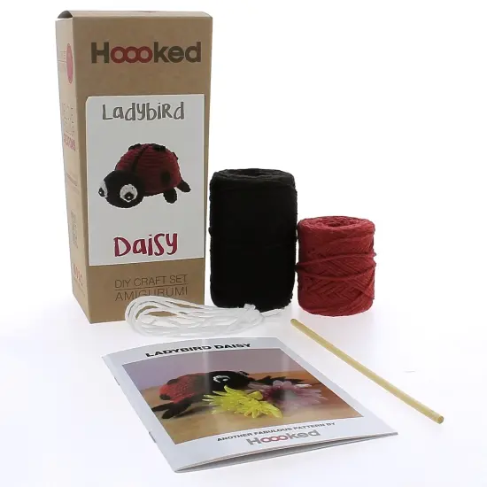 Hoooked Amigurumi DIY Kit W/Eco Barbante Yarn-Ladybird Daisy {1}