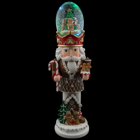 Northlight LED Lighted Gingerbread Nutcracker Musical Christmas Snow Globe - 17.5" Multi {4}