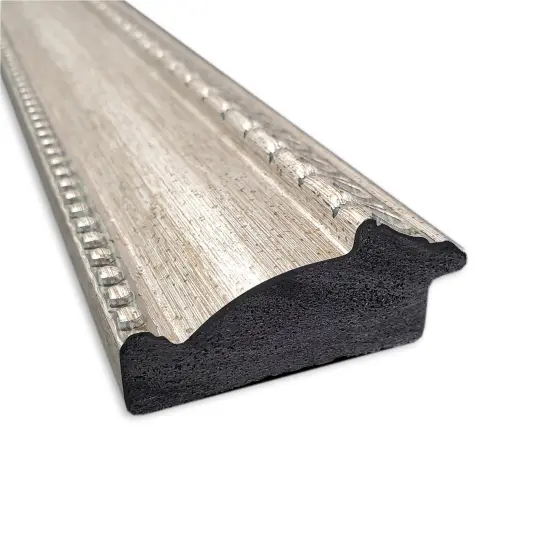 Amanti Art Mirror Makeover Bathroom Mirror Frame Border Kit -Fully Assembled Peel and Stick Frame - Mirror NOT Included - Lyla Ornate Silver Trim {2}