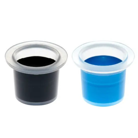 2000 Pack Small Disposable Tattoo Ink Caps, Pigment Cups for Microblading (9mm) Clear {4}