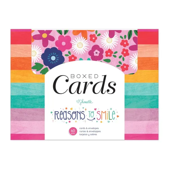 American Crafts A2 Cards W/Envelopes (4.375"X5.75") 40/Box-Shimelle Reasons To Smile {1}