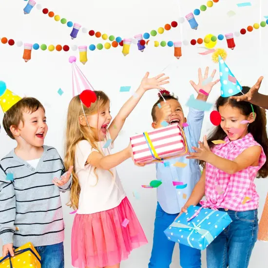 8.2Ft Back to School Felt Banner 3D Rainbow Pencil Garland {5}