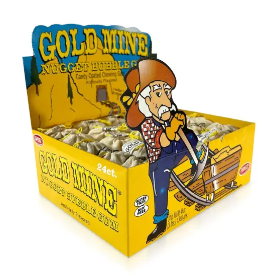 Espeez Gold Mine Nugget Bubble Gum 24Ct {1}