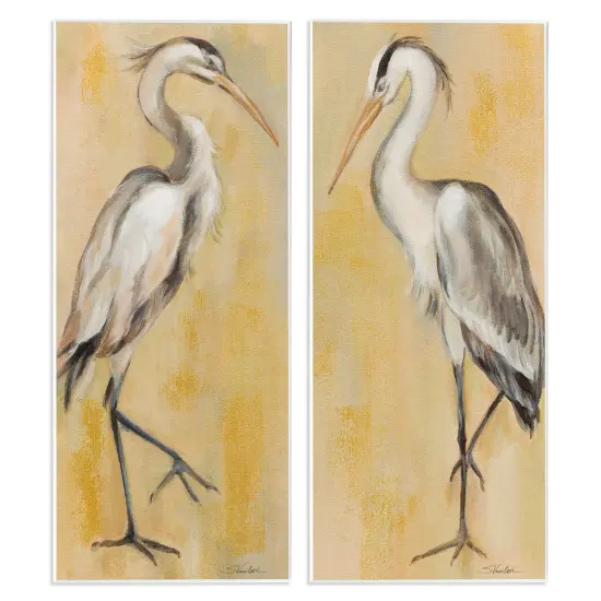 Stupell Industries Vintage Style Herons 2pc Wall Plaque Set By Silvia Vassileva {1}