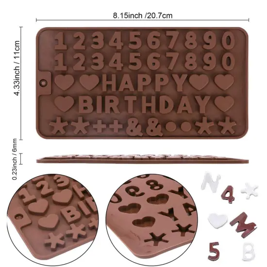 Numbers Silicone Mold Flexible Candy, Chocolate & Jelly Mold for DIY Treats and Baking {4}