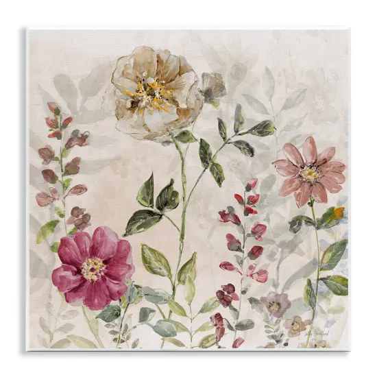 Stupell Industries Flowers in Soft Earth Tones Wall Plaque By Sally Swatland {1}