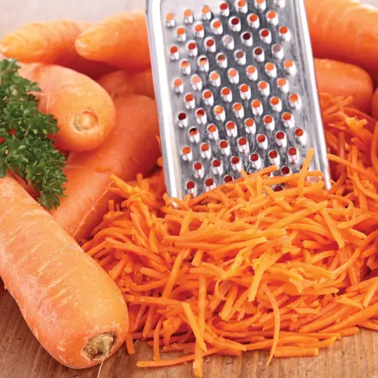 HIC 8.5" Stainless Steel Handy Grater Zester - Grates Hard & Soft Cheeses, Ginger, Chocolate, Citrus {4}