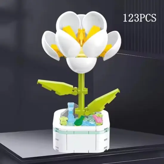Camellia Building Brick Potted Flower F07M9-9(103)-C6 {1}