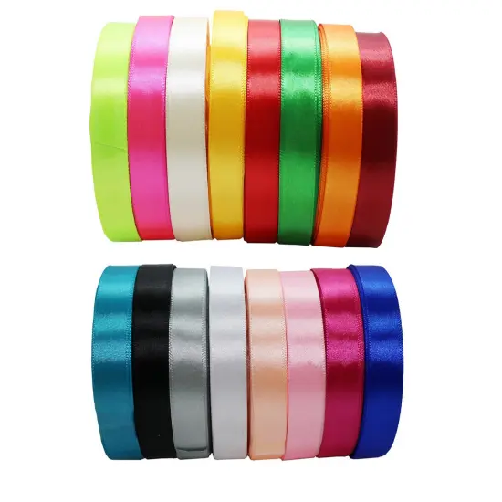 Assorted Solid Satin Fabric Ribbon 7/8 inch -400 Yards-Gift Package Wrapping Ribbon for Boutique Flower-Hair Bow Clips-Crafting-Sewing-Wedding-Christmas Deco (20MM) {1}