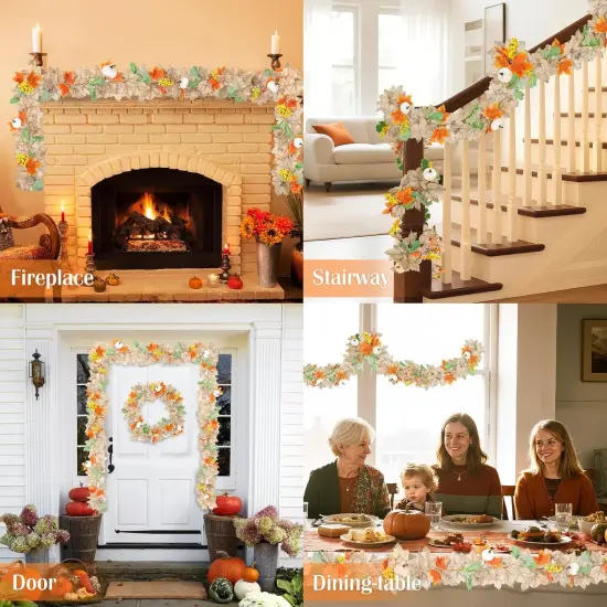 6 ft Fall Garland (	Dry Yellow) {6}