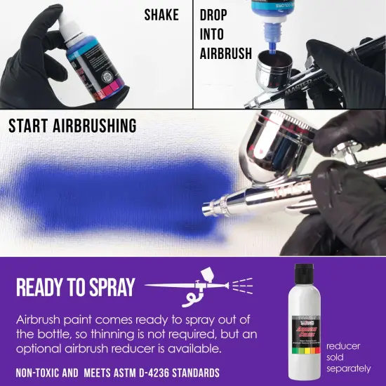 Deep Purple, Transparent Acrylic Airbrush Paint, 1 oz. {3}
