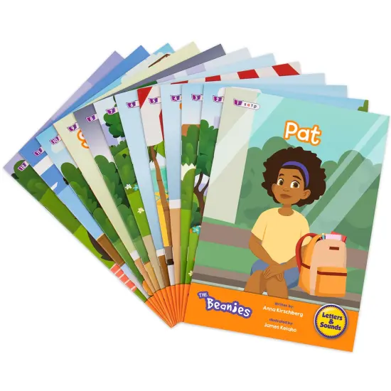 Junior Learning: The Beanies Diversity - Phase 2 - Hi-Lo Decodables, 12 Book Set, Letter Sounds, Week-By-Week Progression, Kids Reading Development {6}