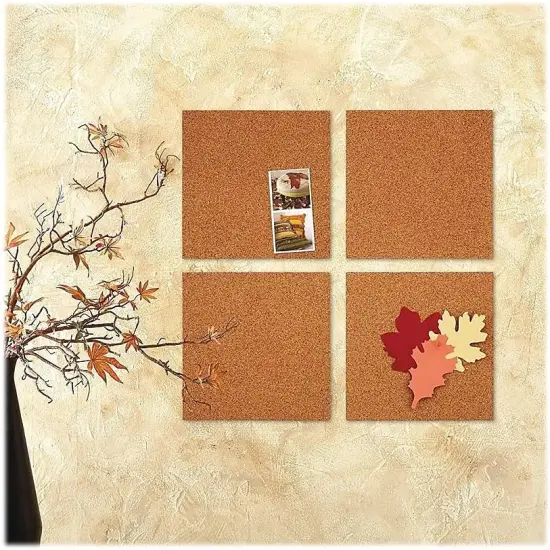 4 Count Natural Cork Boards - 12" x 12" {4}