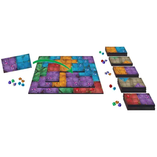 Synapses Games: Pyramido: Forgotten Treasures - Strategy Board Game, Tile Placement, Gems & Dominoes, Multi-Level Scoring, Age 8+, 1-4 Players, 45 Min {4}
