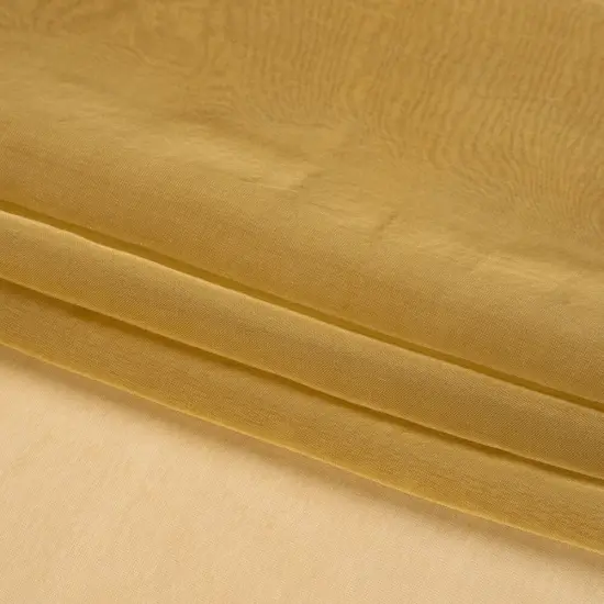 1 Yard Chiffon Like Silk Voile 54" Wide Maize Iridescent Fabric for Dresses & Skirts {4}