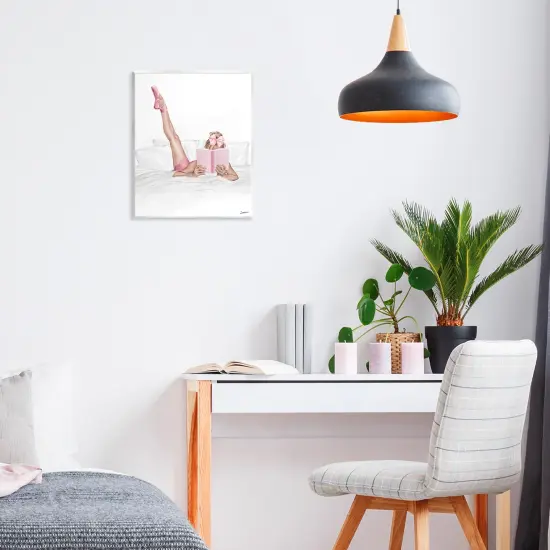 Stupell Industries Ballerina Girl Reading Book Wall Plaque, design by Ziwei Li {2}