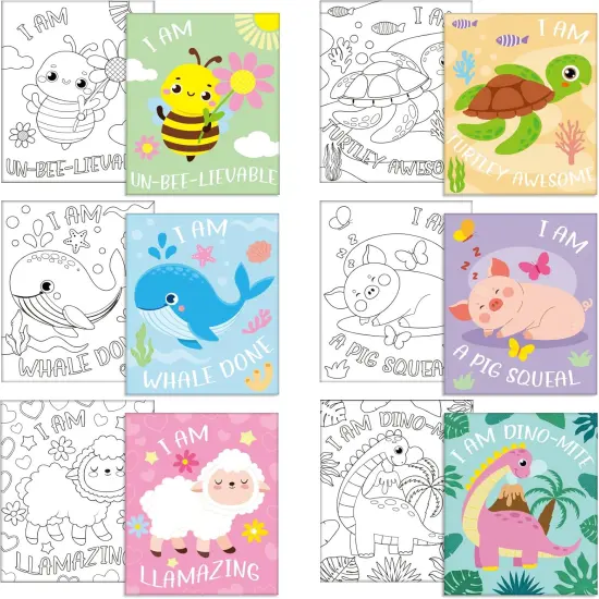 6 Pieces Pre Drawn Painting Canvas - 8 x 10 Inch (Animal) {1}