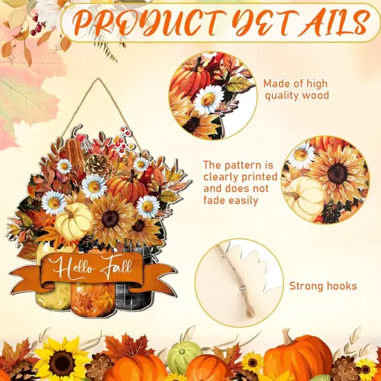 Floral Welcome Sign for Front Door {3}