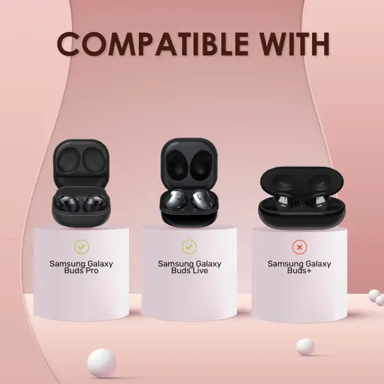 Insten Case For Samsung Galaxy Buds Pro Case (2021) / Galaxy Buds Live Case (2020) Soft TPU Protective Cover with Keychain, Support Wireless Charging, Clear Purple {7}