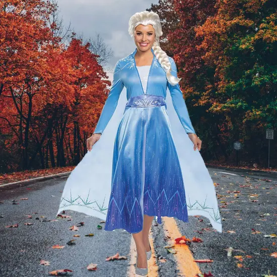 Elsa Costume Dress with Ice Princess Design for Halloween or Cosplay {3}
