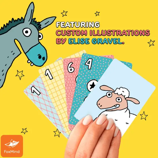 FoxMind: Crazy Farm - An Observation Card Party Game Where You Shout Out Animal Sounds, Illustrated by Elise Gravel, Family & Kids 6+, 2-5 Players {5}