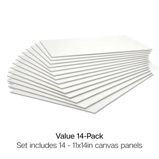 KINGART&reg; Canvas Panels 11" x 14", 14-Pack {1}