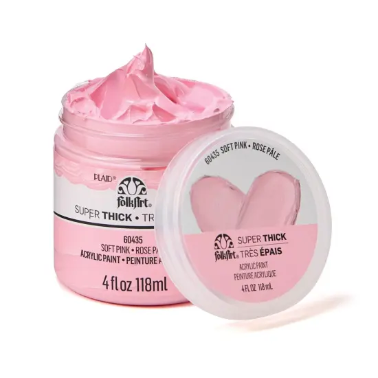 FolkArt Super Thick Acrylic Paint Soft Pink 4 oz {6}
