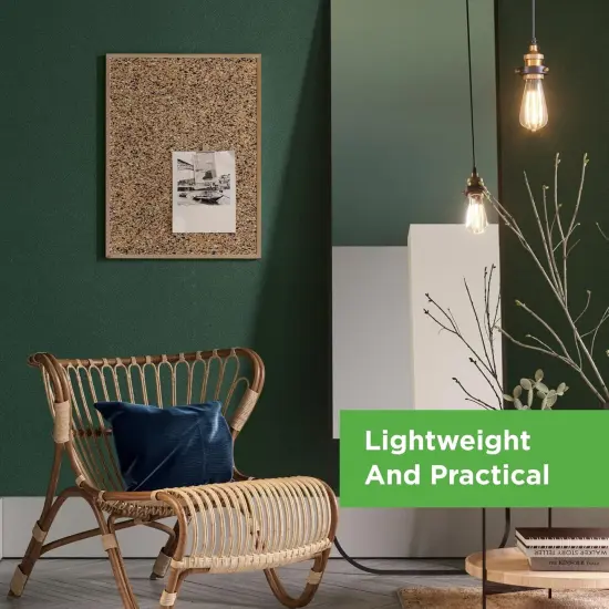 Framed Cork Bulletin Board - 23.6&rdquo;x 15.7(Hellbraun) {1}