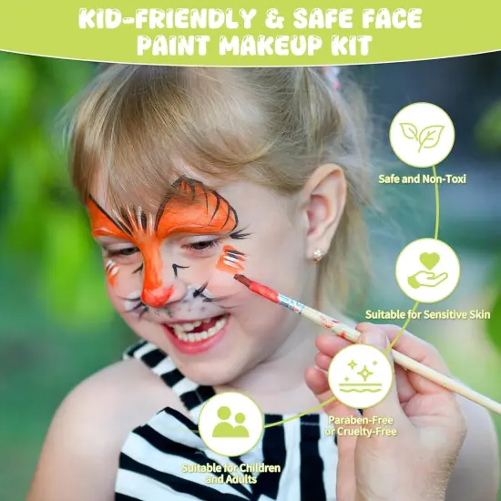 44 Color Face Painting Kit(	44 Colors With artist Brush Set) {3}