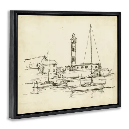 Stupell Industries Antique Lighthouse Study Floating Frame, design by Ethan Harper {9}