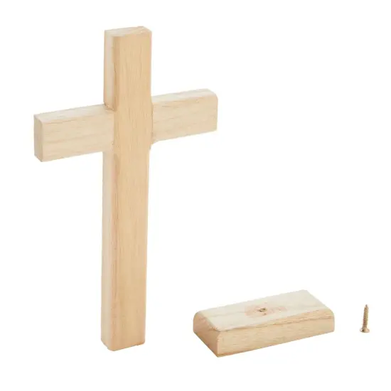 Wood Crosses for Crafts, Wooden Cross (8.7 in, 3-Pack) Brown {7}